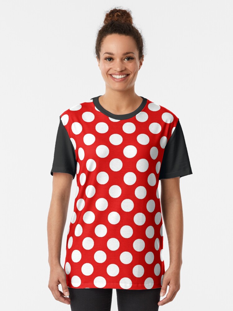 Red White Polka Dots T Shirt By Orikall Redbubble