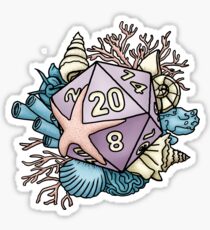 Meerjungfrau D20 Tabletop RPG Gaming Dice Sticker