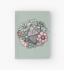 Succulent D20 Tabletop RPG Gaming Dice Hardcover Journal