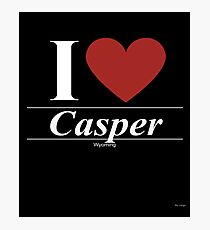 I Love Casper - Gift for Proud Wyomingite From Casper Wyoming WY Photographic Print