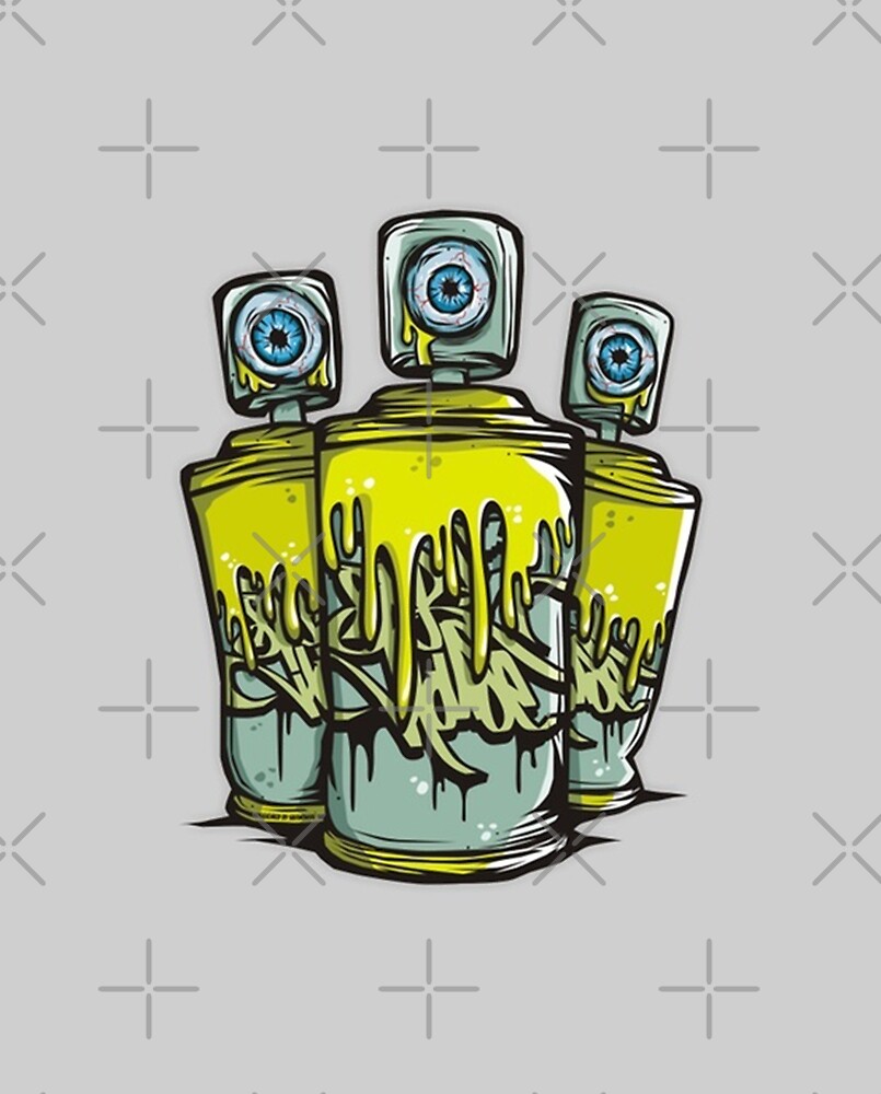 "Spray can Paint eyeballs" by leen12 Redbubble