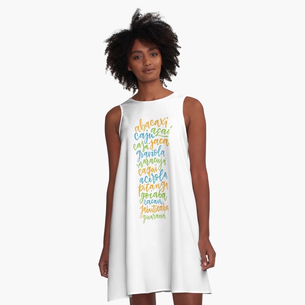 Brasilianische Früchte A-Linien Kleid