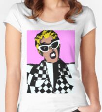 Invasion of Privacy pop art Women's Fitted Scoop T-Shirt