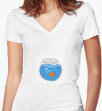 Fish Bowl Women's Fitted V-Neck T-Shirt