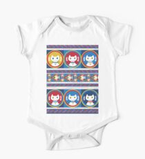 Pawsley #2 - Stripey Cat Paisley Pattern One Piece - Short Sleeve