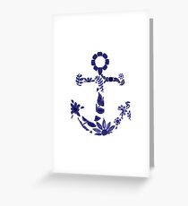 Floral Anchor Greeting Card