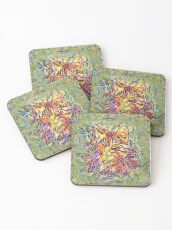 Ninja Cat. Deep Neural Networks #Art Coasters