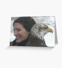 Beautiful Woman Beautiful Bird Greeting Card