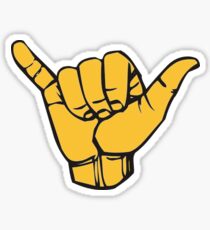 Yellow Shaka Sticker