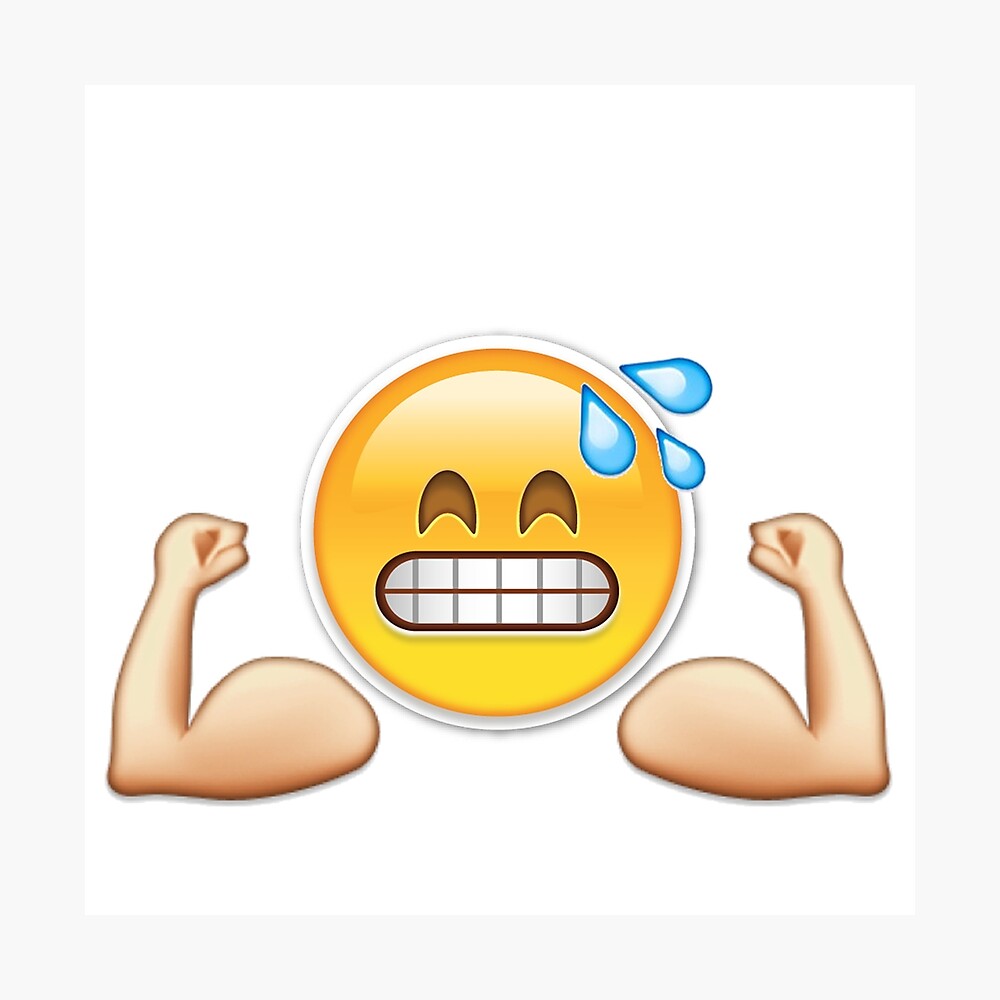 "Gym Emoji" Photographic Print by leofab2802 Redbubble