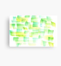 Abstract Watercolour Green Brush Yellow Forest Nature Canvas Print
