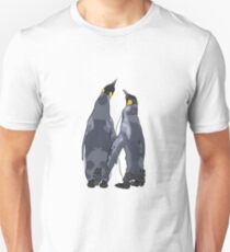 Penguins holding flippers Unisex T-Shirt
