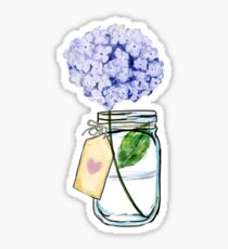 Hortensie in einem Glas Sticker