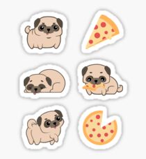 Pug and Pizzas Sticker