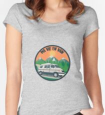 Camiseta entallada de cuello ancho Ma vie en van - Puesta de sol