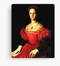 Elizabeth Bathory the blood queen portrait Canvas Print