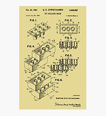 Patent Print Art - Lego Building Blocks 1961 Photographic Print