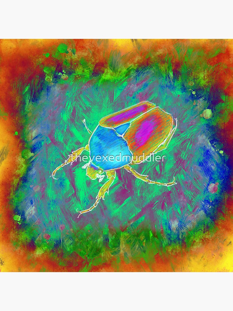 Protaetia cuprea ignicollis (Flower Beetle) - Psychedelic version by thevexedmuddler