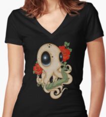 Caught Falling Deep Women's Fitted V-Neck T-Shirt