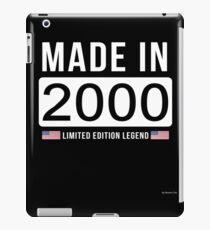 Made In 2000 Limited Edition Legend - Birthday Gift For D.O.B 2000 Born In 2000 iPad Case/Skin