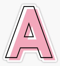 Pegatina Una personalización inicial Arte moderno Rosa claro
