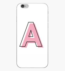 A Initial Personalization Modern Art Light Pink Outline iPhone Case
