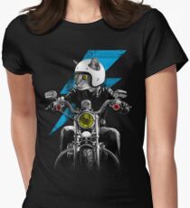 Biker Cat Women's Fitted T-Shirt