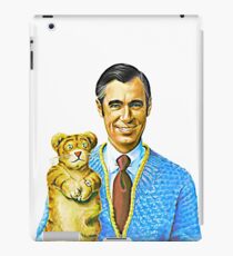 Mister Rogers and Daniel Portrait iPad Case/Skin