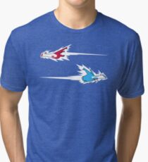 Latios & Latias crossing paths Tri-blend T-Shirt