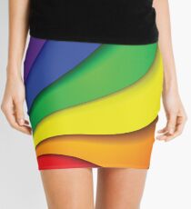 REGENBOGEN SWIRL Pop Art Minirock