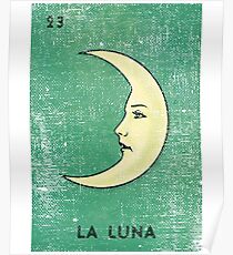 La Luna Loteria Karte (Der Mond) Poster