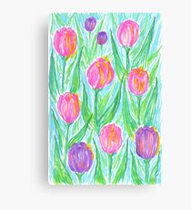 Bright Spring Tulips Canvas Print