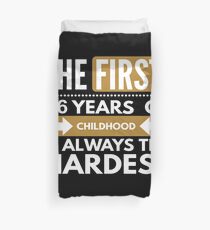 The First 46 Years Of Childhood - Funny 46th Birthday Gift Duvet Cover