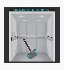 The elevator is not worthy Photographic Print