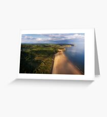 Aerial view of Oxwich Bay Greeting Card