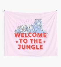 Retro Tiger - welcome to the jungle Wall Tapestry