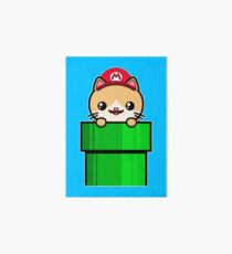 Cat Cute Funny Kawaii Mario Parody Art Board