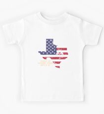 Home Is Where Your Rifle Is Texas Love Home State Map USA Flag 2nd Amendment Kids Tee