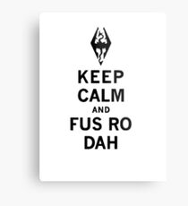 Keep Calm Skyrim Metal Print