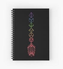 Cuaderno de espiral Rainbow Polyhedral dados Sword Arrow Mesa RPG