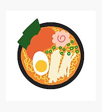 Ramen view from above Photographic Print