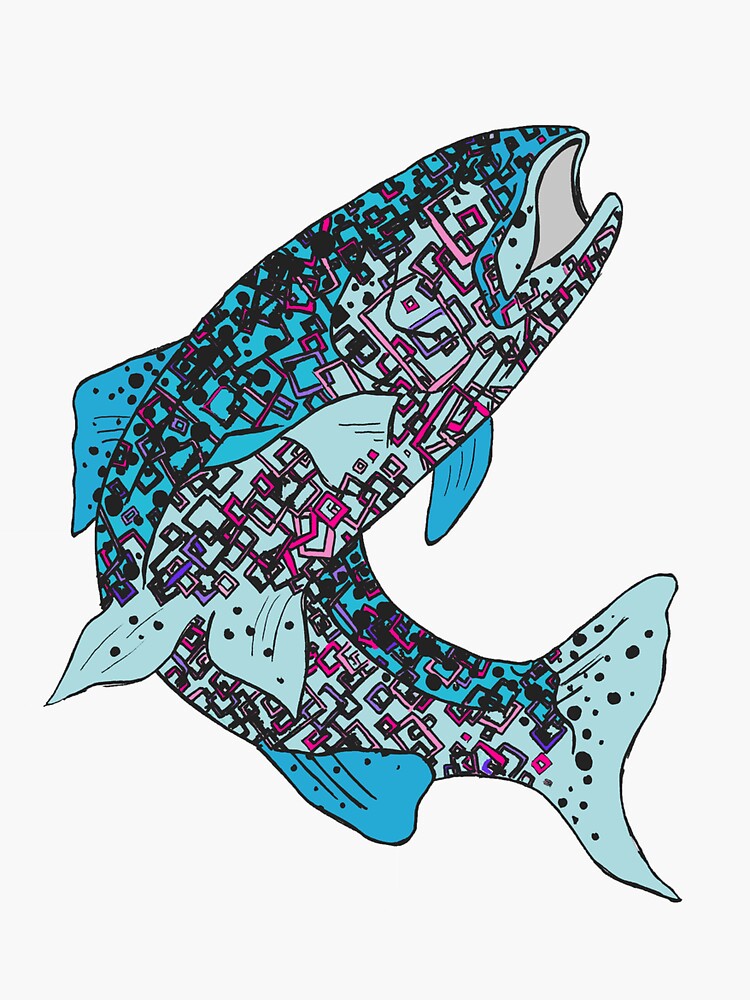 geometric fish drawing