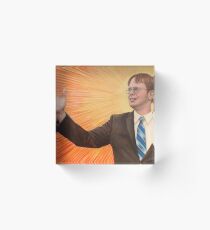 Dwight Schrute Propagande Peinture Bloc acrylique