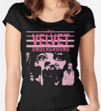 The Velvet Underground Nico 70s Distressed shirt Lou Reed Women's Fitted Scoop T-Shirt
