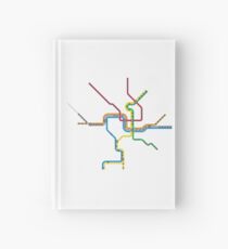 Washington DC Metro Map Hardcover Journal