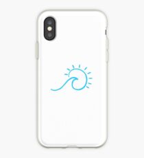 blue beach wave sun shine iPhone Case