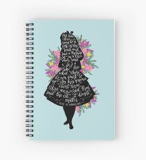 Alice im Wunderland Zitat Silloette Spiralblock