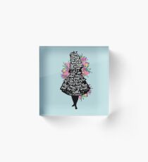 Alice in Wonderland Quote Silloette Acrylic Block