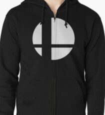 Super Smash Bros Logo Zipped Hoodie