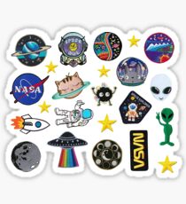Space Exploration Alien Outer Space Galaxy Patch Inspired Pack Sticker